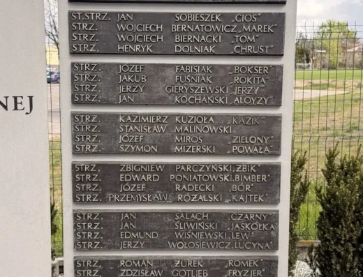 Mur pamięci batalionu AK Pięść