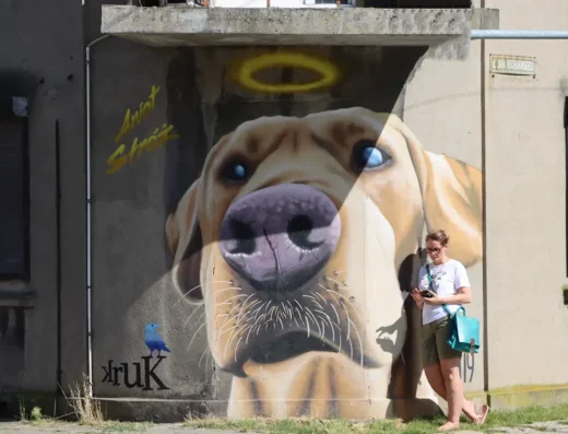 Mural Pies Anioł Stróż