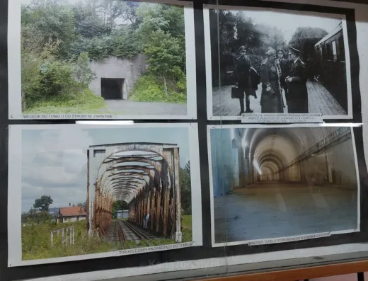 Shelter tunnel for an armored train