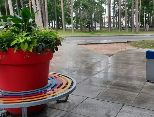Świecący napis „Pobierowo”