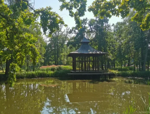 Wyspa z altaną ogrodową
