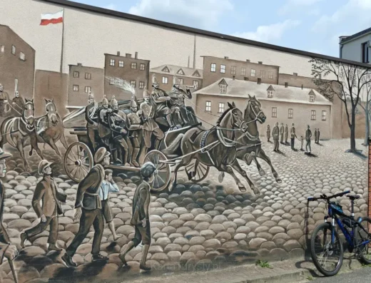 Mural przy Straży Pożarnej